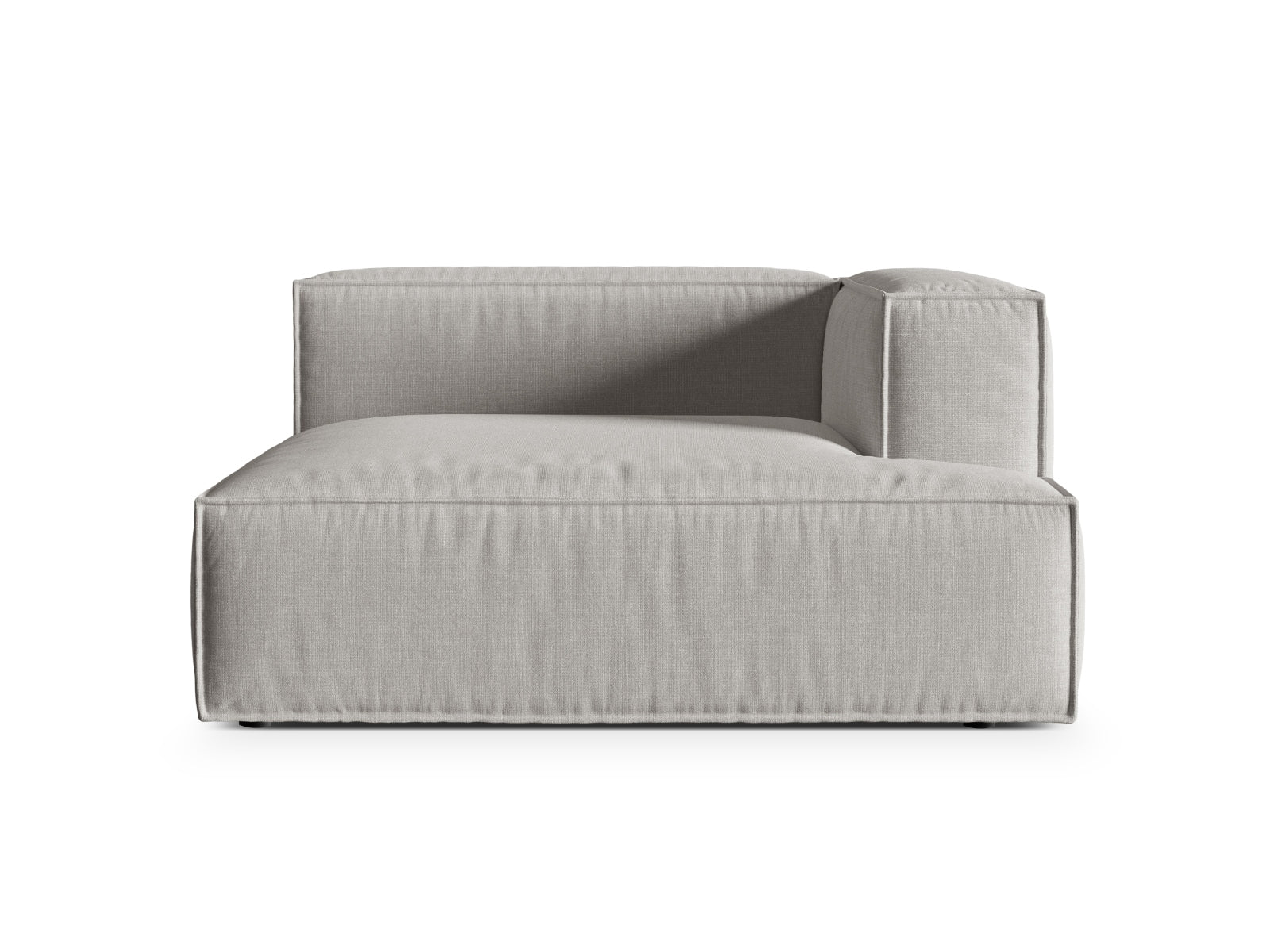 Nuria Modular Chaise Longue rechts  1 Sitzer in Light Grey präsentiert im Onlineshop von KAQTU Design AG. Modulares Sofa ist von Micadoni
