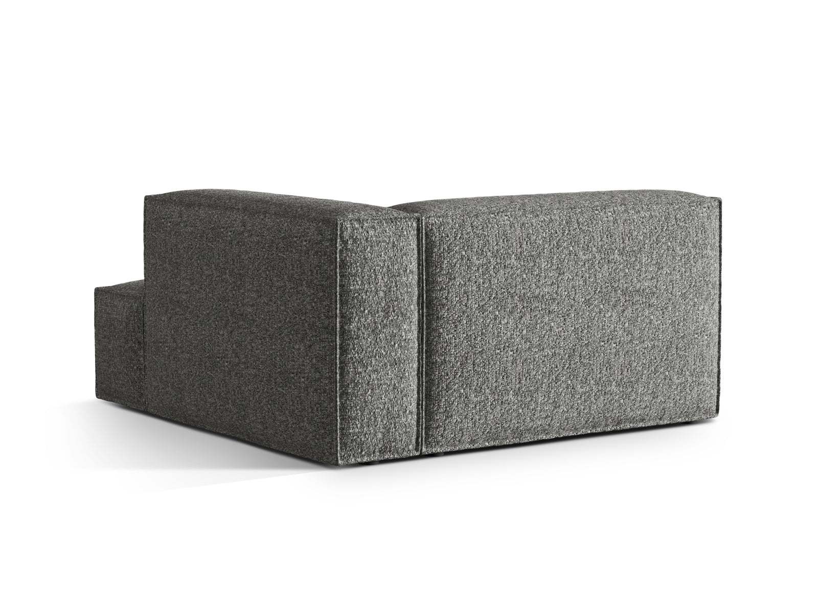 Moderne Nuria Boucle Chaise Longue in Graphit, perfekt für stilvolle Akzente und entspannte Momente im Wohnraum.