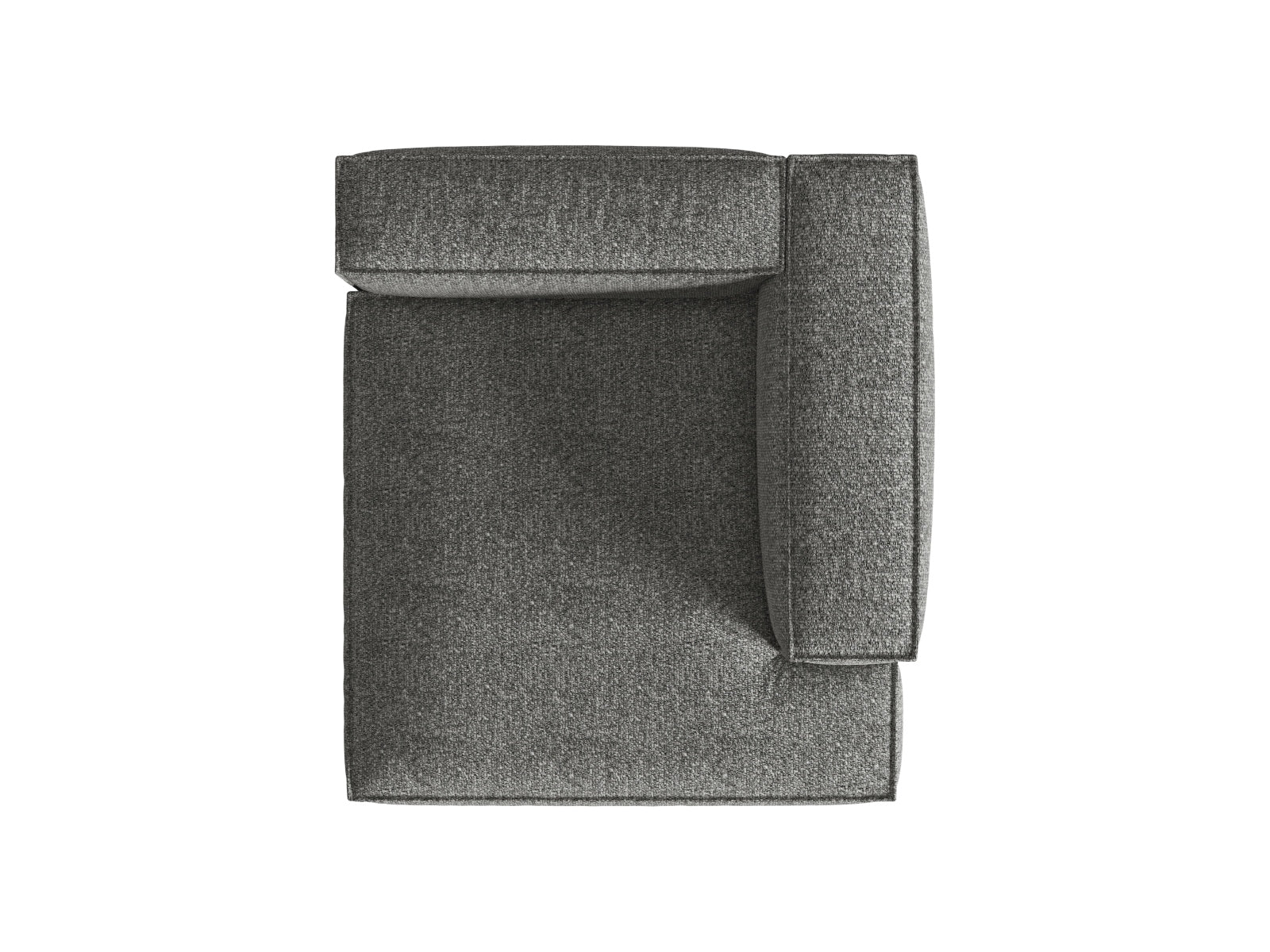 Elegante Nuria Boucle Chaise Longue in Graphit, ideal für gemütliche Stunden und ein modernes Wohnambiente.