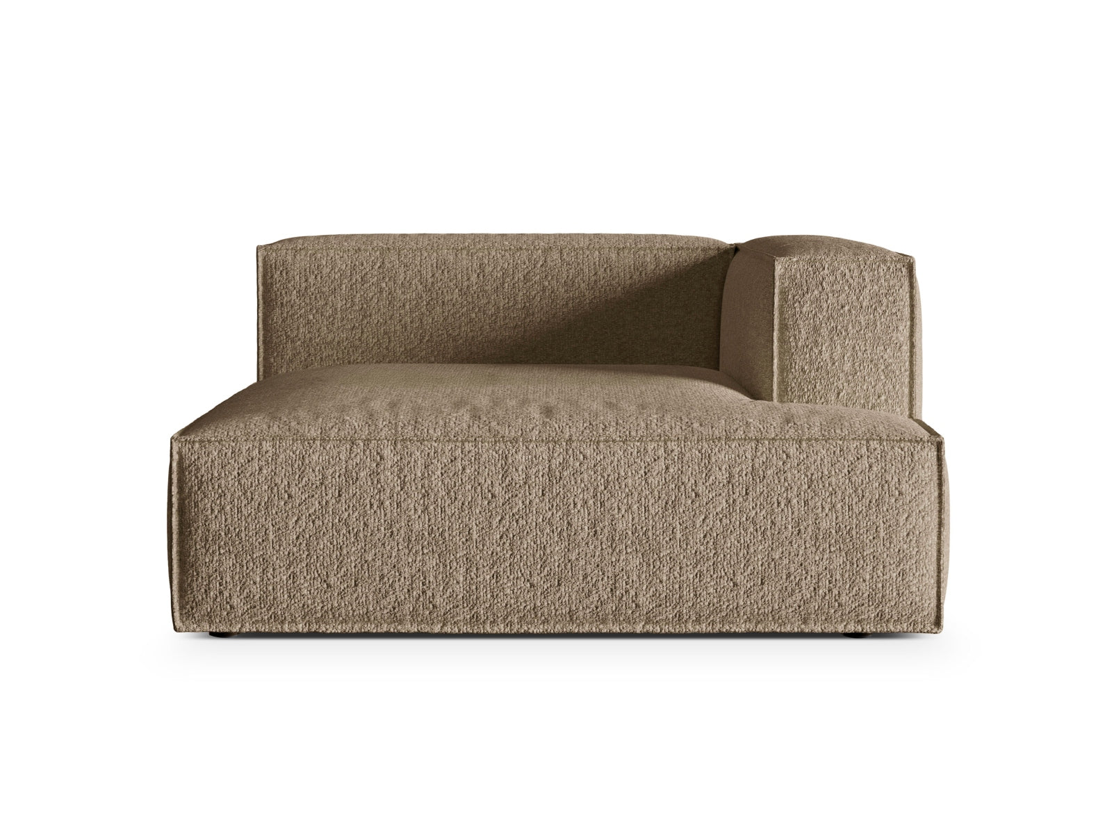 Nuria Boucle Chaise Longue rechts 1 Sitzer in Cappuccino präsentiert im Onlineshop von KAQTU Design AG. Modulares Sofa ist von Micadoni
