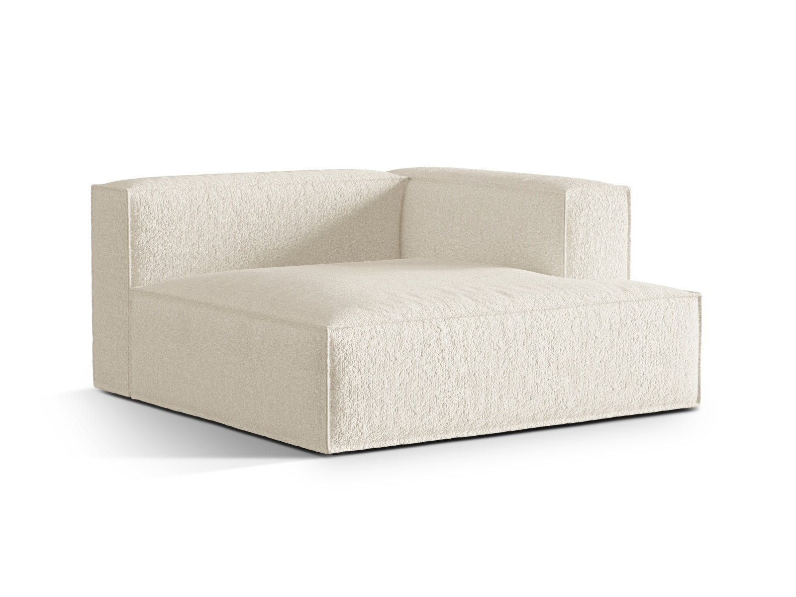 Nuria Boucle Chaise Longue rechts 1 Sitzer in Ivory präsentiert im Onlineshop von KAQTU Design AG. Modulares Sofa ist von Micadoni