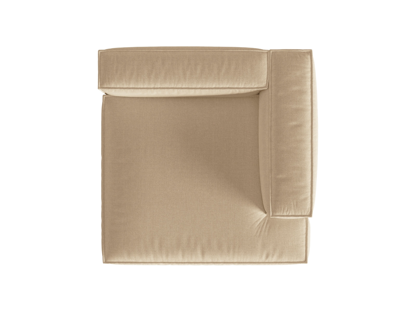 Nuria Velour Chaise Longue rechts 1 Sitzer in Nude-Paris präsentiert im Onlineshop von KAQTU Design AG. Modulares Sofa ist von Micadoni