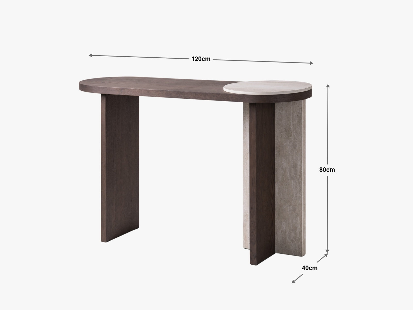 Konsolentisch Eularia, 120x40x80 in  präsentiert im Onlineshop von KAQTU Design AG. Konsolentisch ist von Micadoni