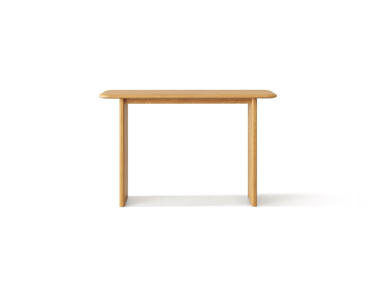 Konsolentisch Charlotte aus massiver Eiche in natürlicher Holzfarbe, vier Beine, Masse 120x40x76 cm, Hersteller Micadoni.