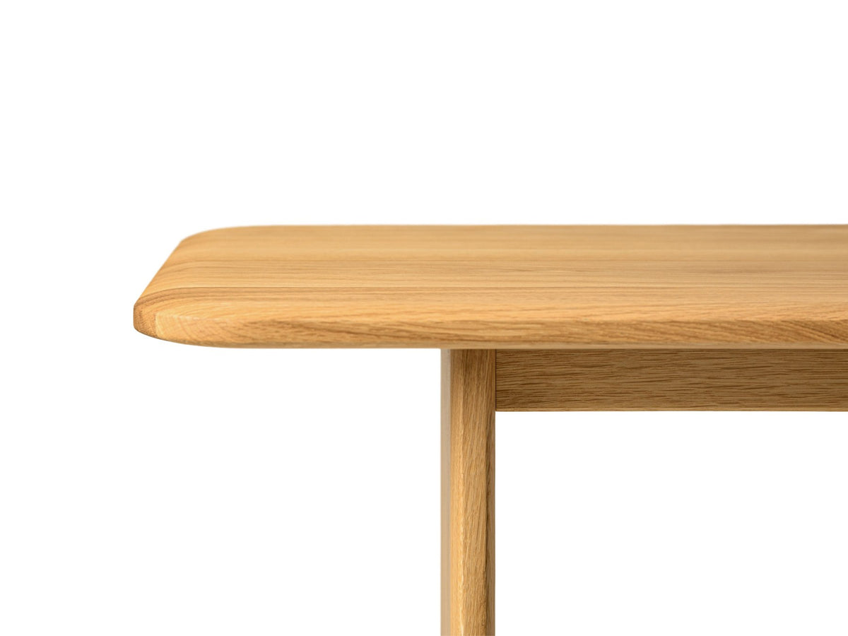 Konsolentisch Charlotte aus massiver Eiche in natürlicher Holzfarbe, vier Beine, Masse 120x40x76 cm, Hersteller Micadoni.