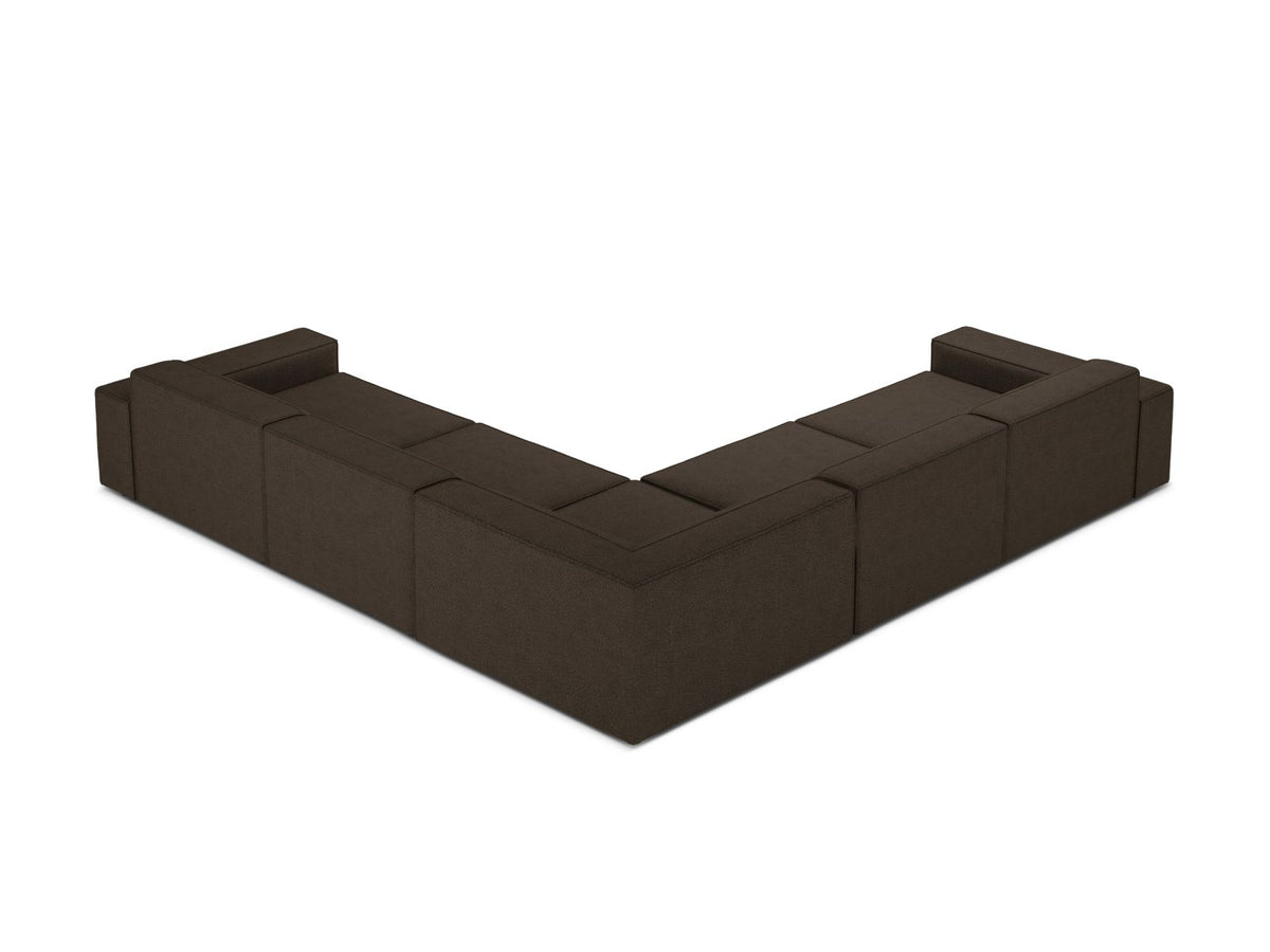 Jodie Boucle Symmetrical Ecksofa 6 Sitzer in Brown-Baloo präsentiert im Onlineshop von KAQTU Design AG. Ecksofa ist von Micadoni