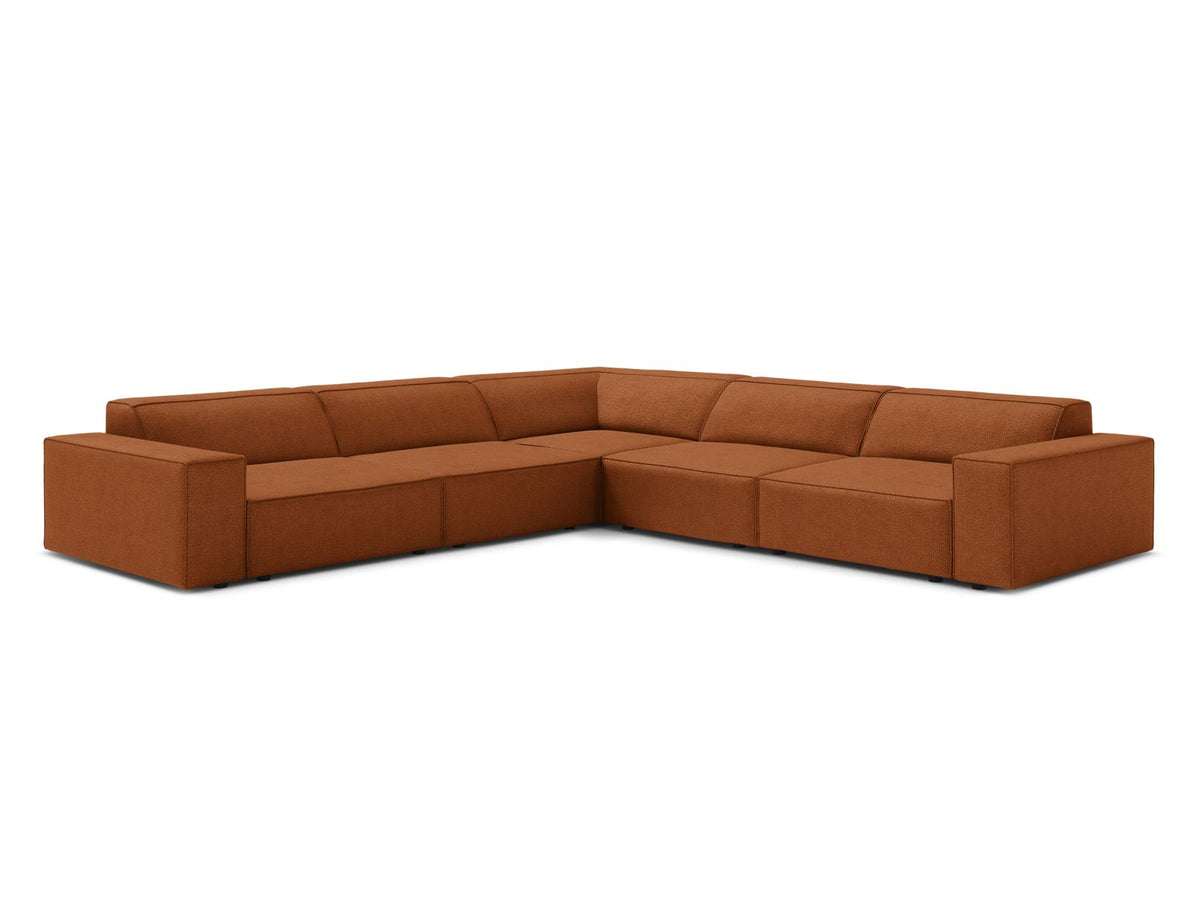 Jodie Boucle Symmetrical Ecksofa 6 Sitzer in Terracotta-Baloo präsentiert im Onlineshop von KAQTU Design AG. Ecksofa ist von Micadoni