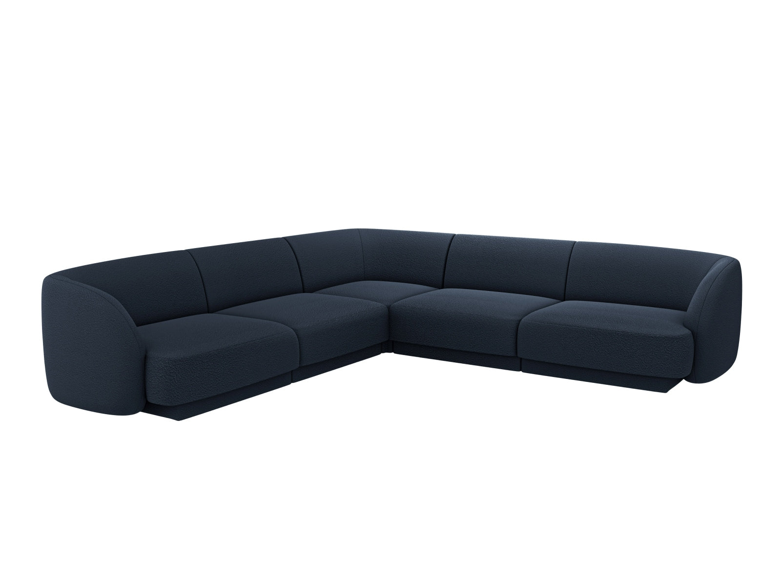 Miley Bouclé Ecksofa Reversible 5 Sitzer in Dark Blue-Baloo präsentiert im Onlineshop von KAQTU Design AG. Ecksofa ist von Micadoni
