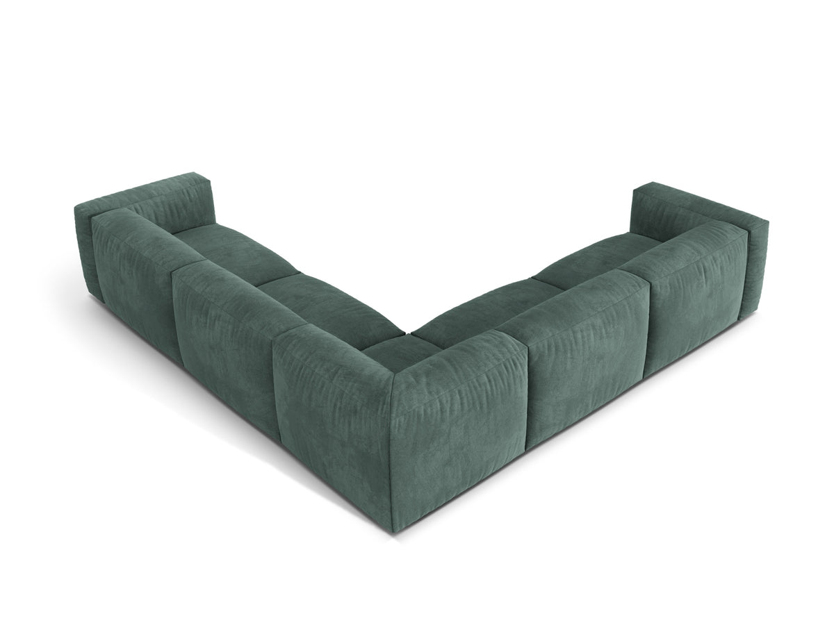 5-Sitzer Modular Ecksofa Symmetric Martina in Petrol-Vogue präsentiert im Onlineshop von KAQTU Design AG. Ecksofa ist von Micadoni