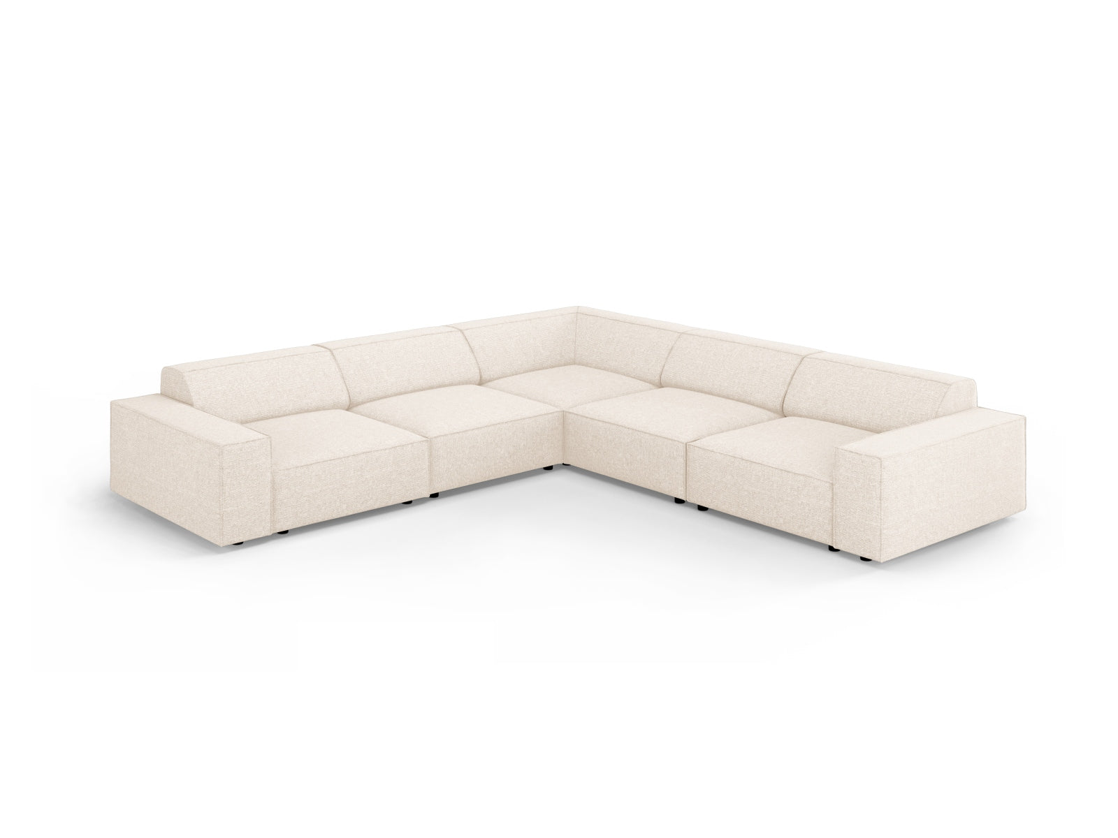 Jodie Modulares Symmetrical Ecksofa 6 Sitzer in Light Beige präsentiert im Onlineshop von KAQTU Design AG. Ecksofa ist von Micadoni