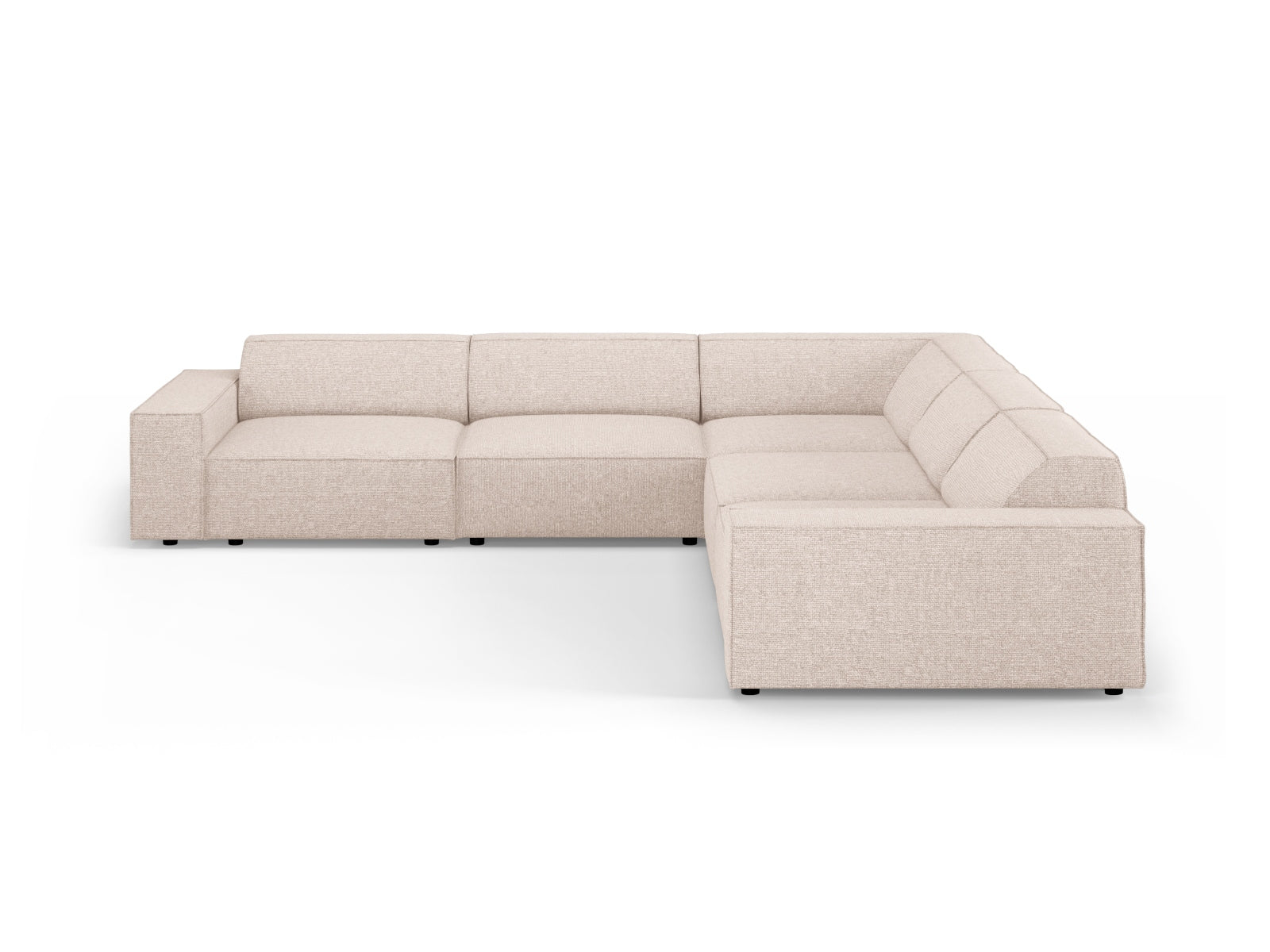 Jodie Modulares Symmetrical Ecksofa 6 Sitzer in Beige präsentiert im Onlineshop von KAQTU Design AG. Ecksofa ist von Micadoni