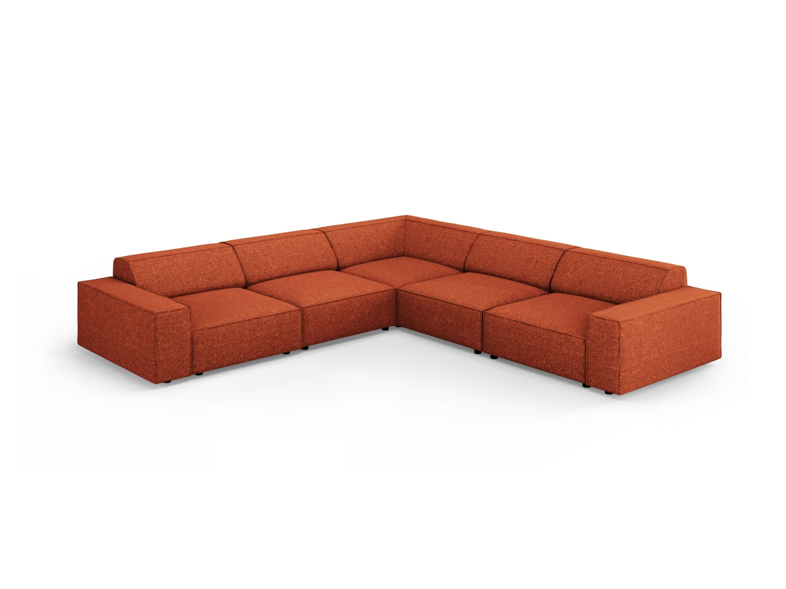 Jodie Modulares Symmetrical Ecksofa 6 Sitzer in Terracotta präsentiert im Onlineshop von KAQTU Design AG. Ecksofa ist von Micadoni
