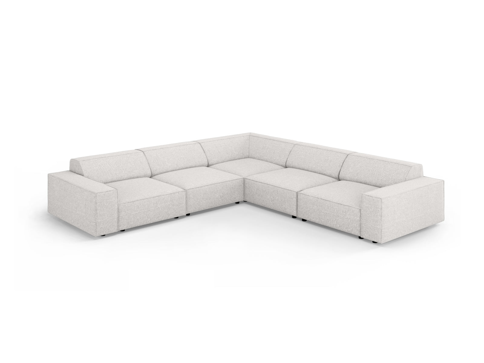 Jodie Modulares Symmetrical Ecksofa 6 Sitzer in Light Grey präsentiert im Onlineshop von KAQTU Design AG. Ecksofa ist von Micadoni