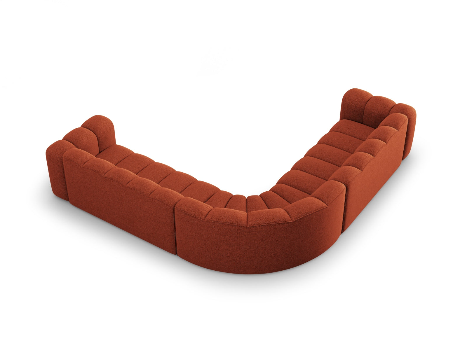 Lupine Modulares Symmetrical Ecksofa 5 Sitzer in Terracotta präsentiert im Onlineshop von KAQTU Design AG. Ecksofa ist von Micadoni