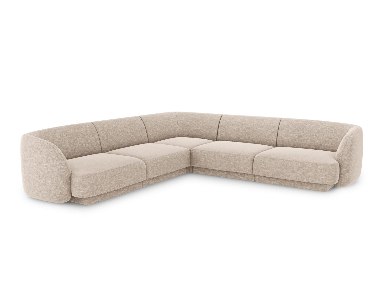 Miley Symmetrical Ecksofa 5 Sitzer in Beige präsentiert im Onlineshop von KAQTU Design AG. Ecksofa ist von Micadoni