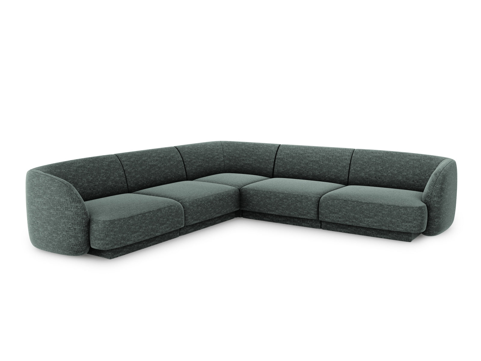 Miley Symmetrical Ecksofa 5 Sitzer in Petrol präsentiert im Onlineshop von KAQTU Design AG. Ecksofa ist von Micadoni