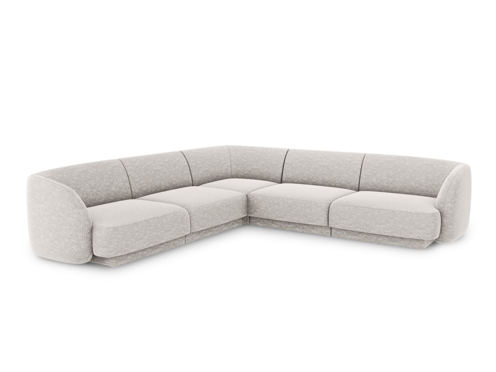 Miley Symmetrical Ecksofa 5 Sitzer in Light Grey präsentiert im Onlineshop von KAQTU Design AG. Ecksofa ist von Micadoni