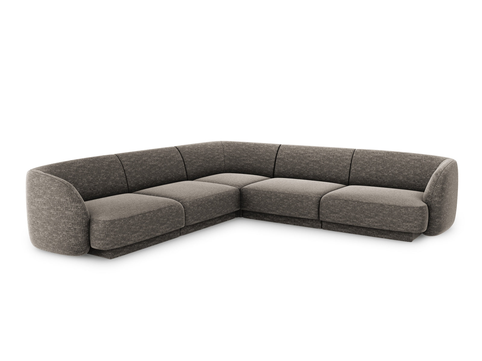 Miley Symmetrical Ecksofa 5 Sitzer in Grey präsentiert im Onlineshop von KAQTU Design AG. Ecksofa ist von Micadoni