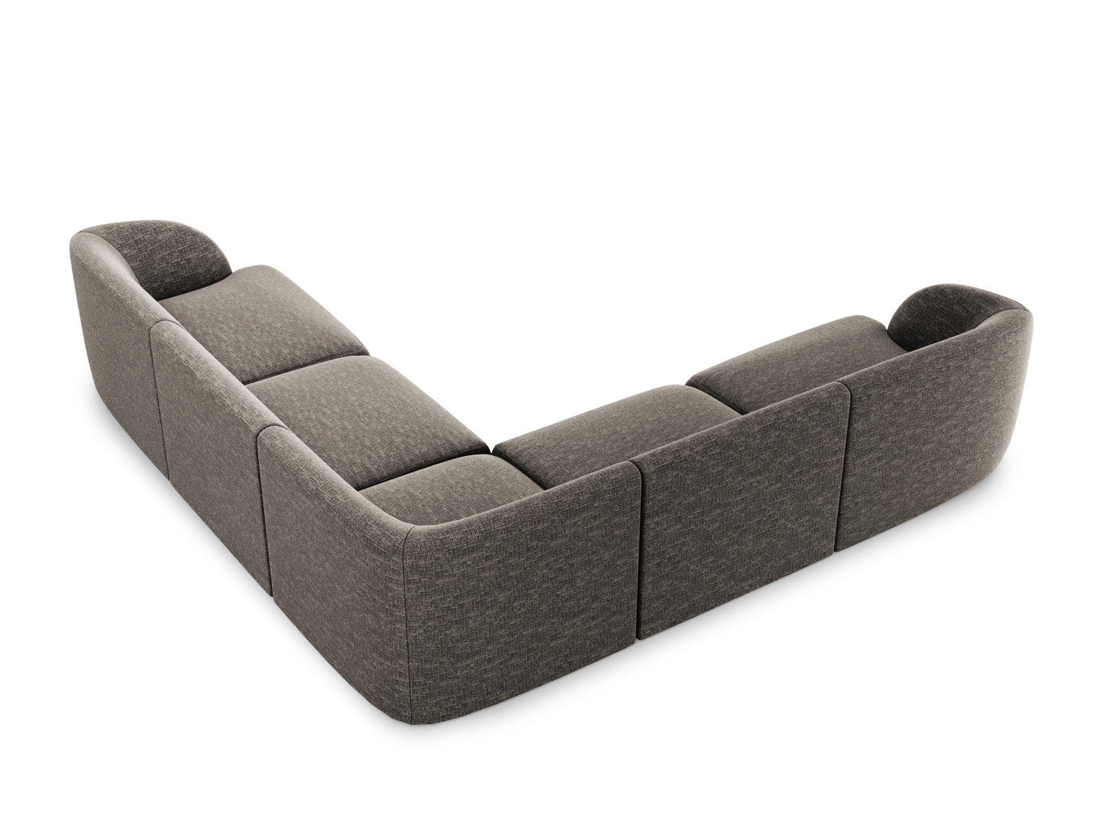 Miley Symmetrical Ecksofa 5 Sitzer in Grey präsentiert im Onlineshop von KAQTU Design AG. Ecksofa ist von Micadoni