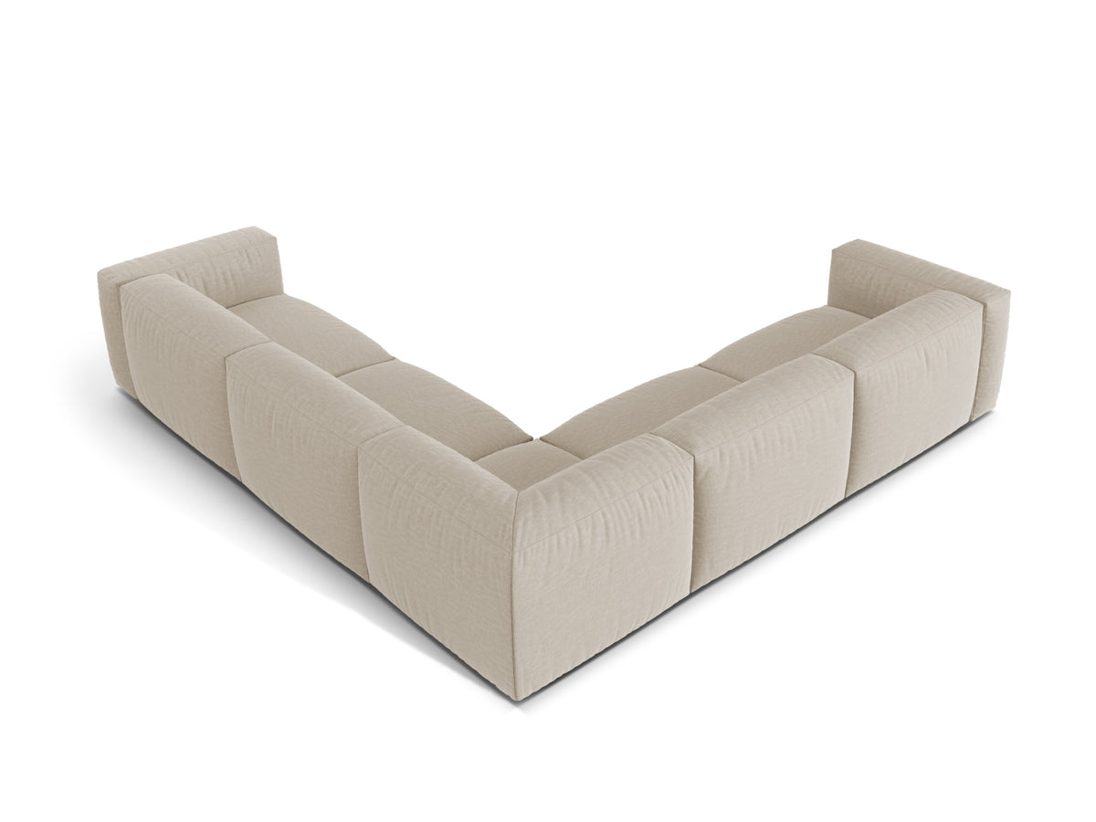 5-Sitzer Ecksofa modular symmetrisch Martina in Light Beige-Boston präsentiert im Onlineshop von KAQTU Design AG. Ecksofa ist von Micadoni