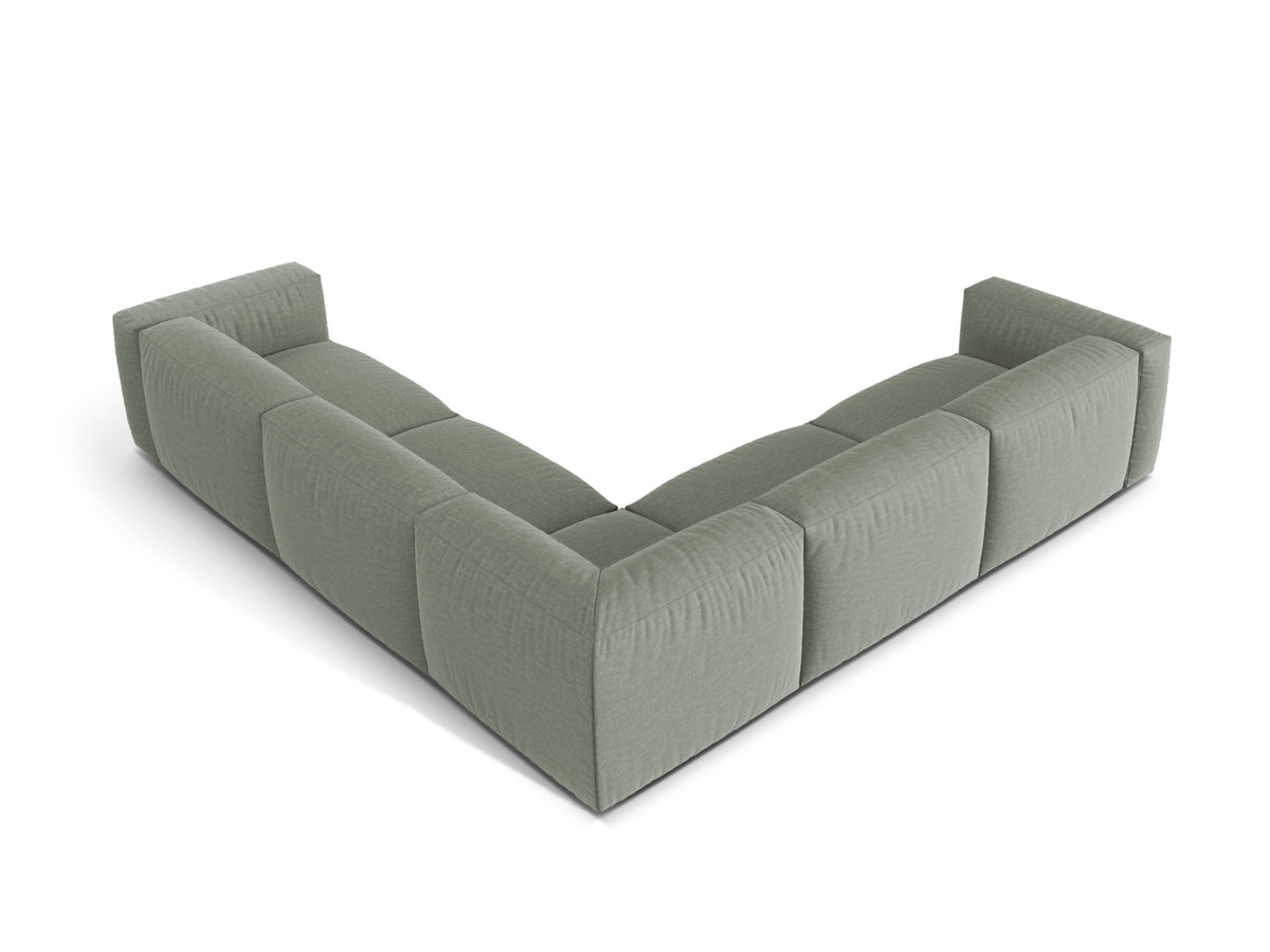 5-Sitzer Ecksofa modular symmetrisch Martina in Moss Green-Boston präsentiert im Onlineshop von KAQTU Design AG. Ecksofa ist von Micadoni