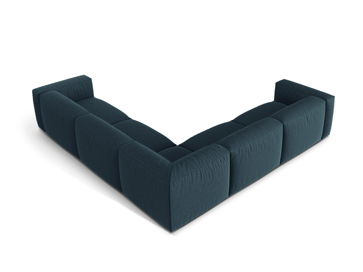 5-Sitzer Ecksofa modular symmetrisch Martina in Blue Jeans-Boston präsentiert im Onlineshop von KAQTU Design AG. Ecksofa ist von Micadoni