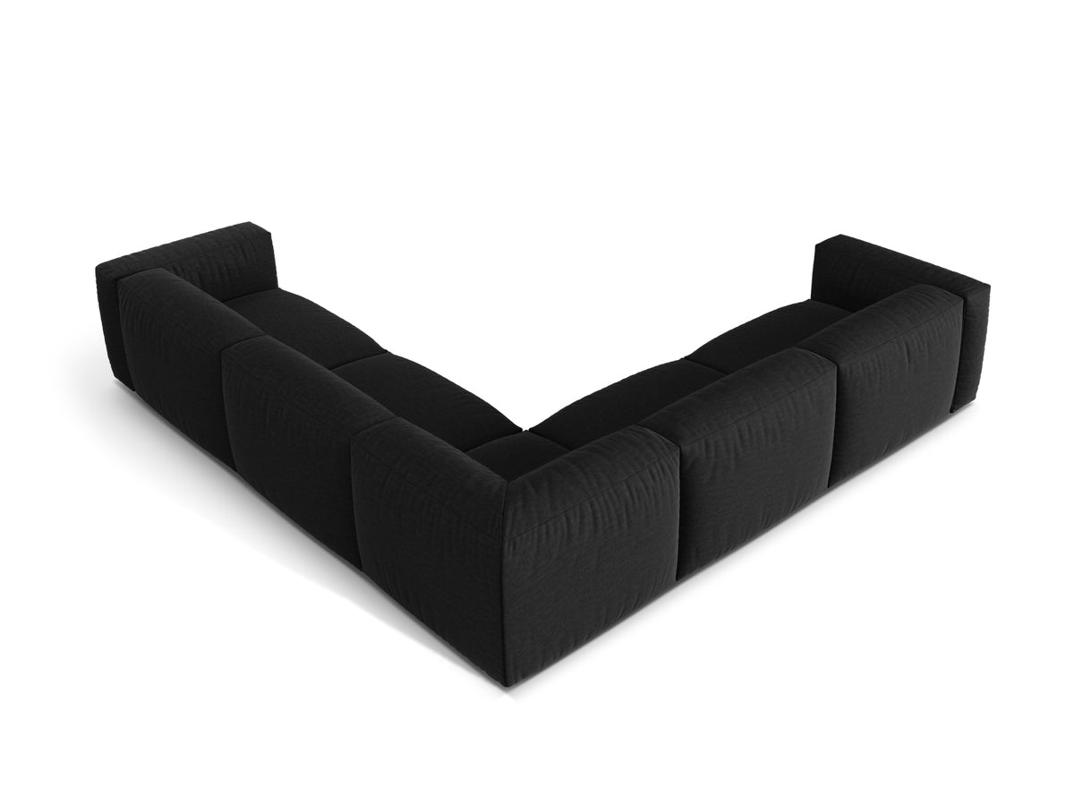 5-Sitzer Ecksofa modular symmetrisch Martina in Black-Boston präsentiert im Onlineshop von KAQTU Design AG. Ecksofa ist von Micadoni