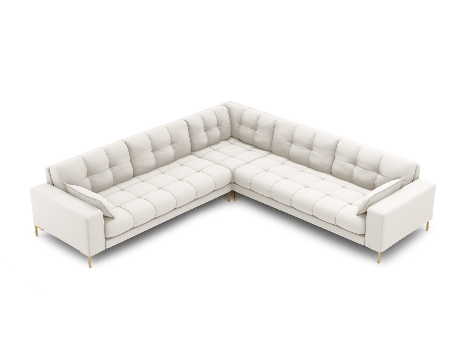 Mamaia Symmetrical Ecksofa 6 Sitzer in Light Beige/Gold präsentiert im Onlineshop von KAQTU Design AG. Ecksofa ist von Micadoni