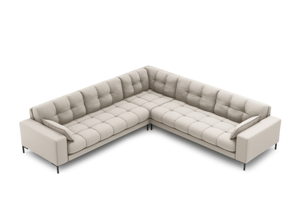 Mamaia Symmetrical Ecksofa 6 Sitzer in Beige/Schwarz-Neve präsentiert im Onlineshop von KAQTU Design AG. Ecksofa ist von Micadoni