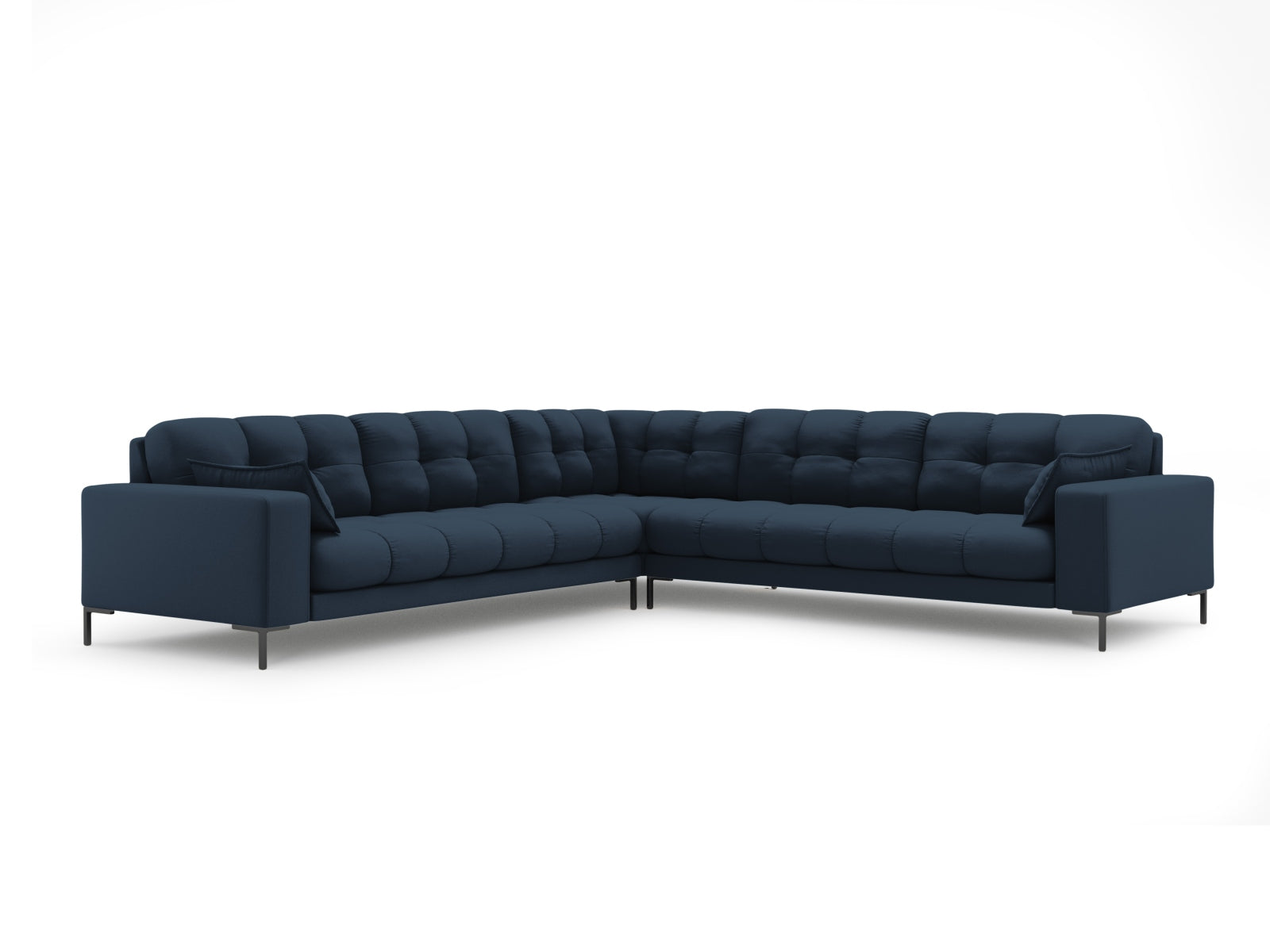 Mamaia Symmetrical Ecksofa 6 Sitzer in Blue/Schwarz-Neve präsentiert im Onlineshop von KAQTU Design AG. Ecksofa ist von Micadoni