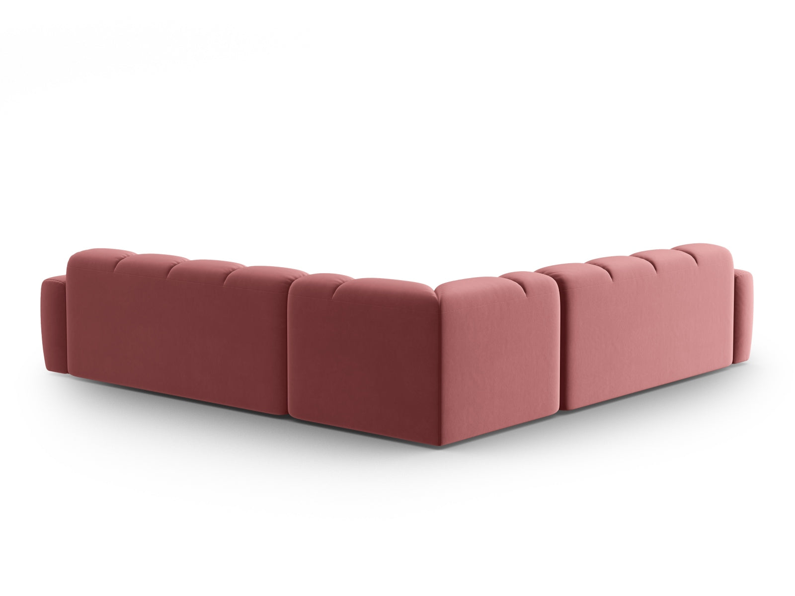 Lisa Velour Symmetrical Ecksofa 5 Sitzer in Flamingo präsentiert im Onlineshop von KAQTU Design AG. Ecksofa ist von Micadoni