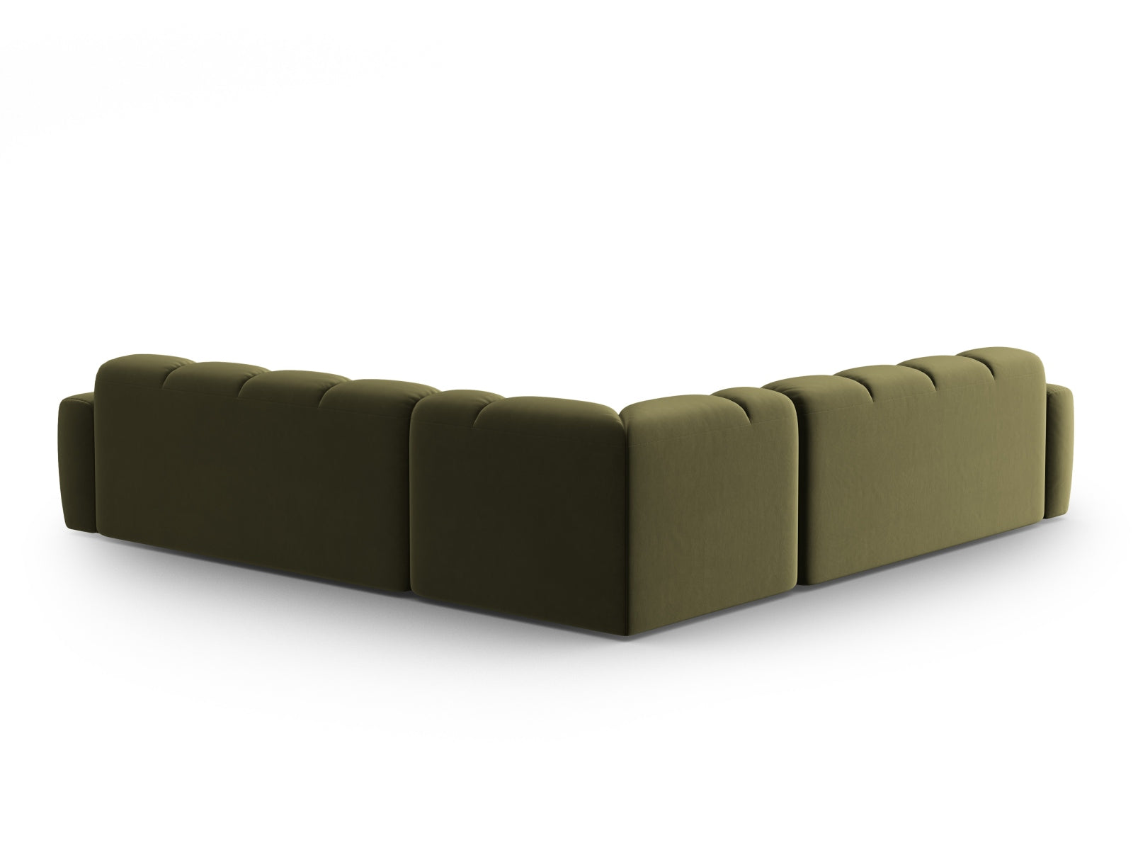Lisa Velour Symmetrical Ecksofa 5 Sitzer in Light Green präsentiert im Onlineshop von KAQTU Design AG. Ecksofa ist von Micadoni