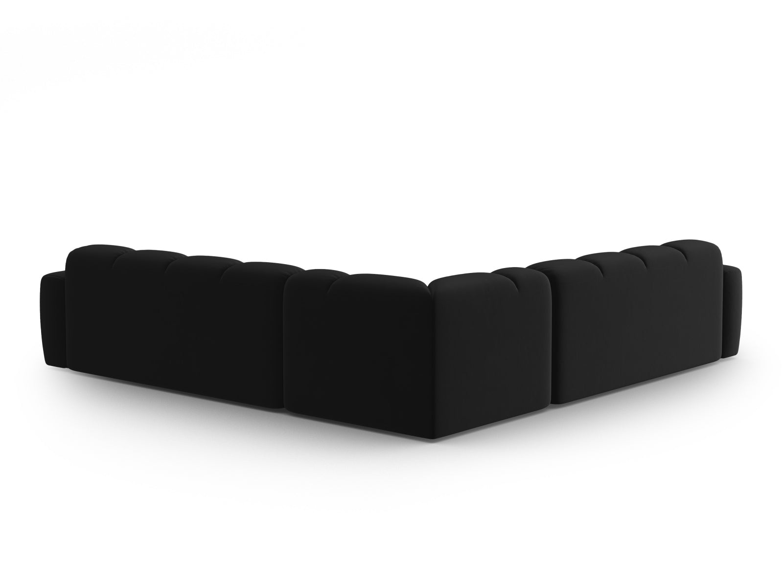 Lisa Velour Symmetrical Ecksofa 5 Sitzer in Black präsentiert im Onlineshop von KAQTU Design AG. Ecksofa ist von Micadoni