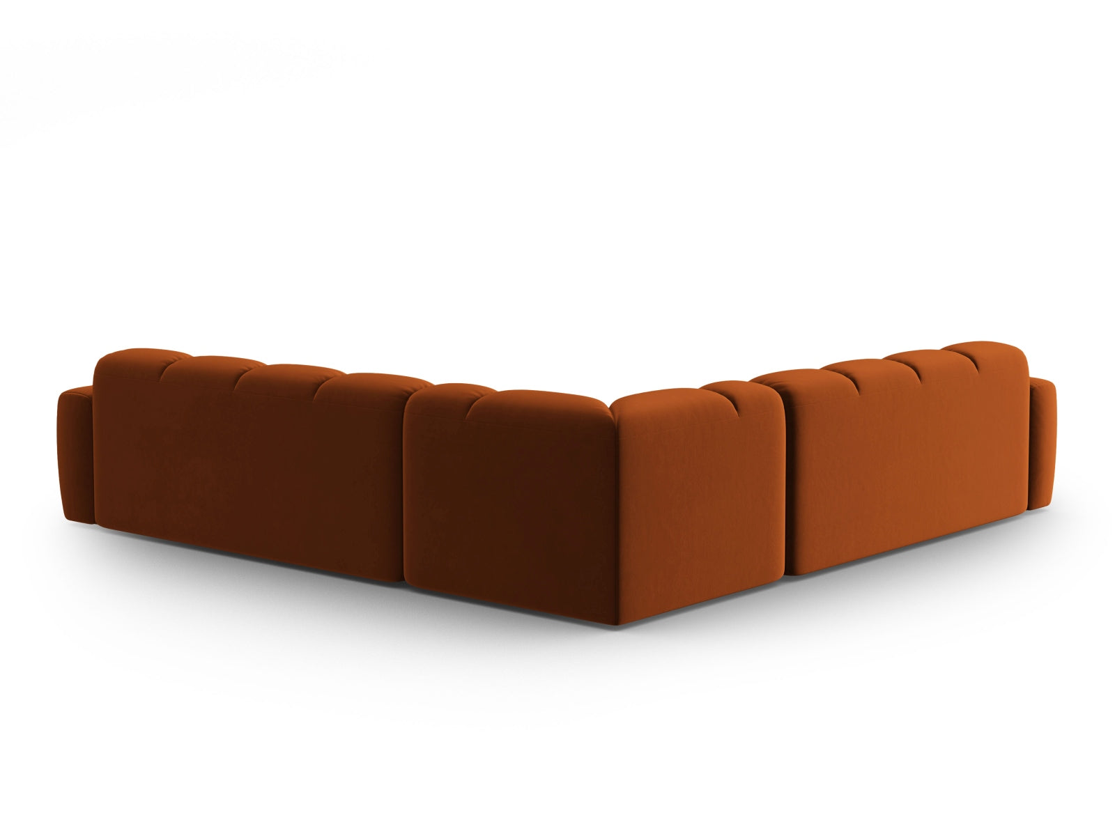 Lisa Velour Symmetrical Ecksofa 5 Sitzer in Terracotta präsentiert im Onlineshop von KAQTU Design AG. Ecksofa ist von Micadoni