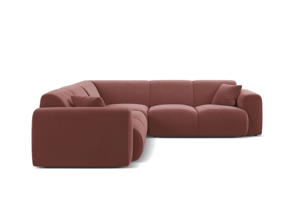 Molino Velour Symmetrical Ecksofa 5 Sitzer in Flamingo-Casino präsentiert im Onlineshop von KAQTU Design AG. Ecksofa ist von Micadoni
