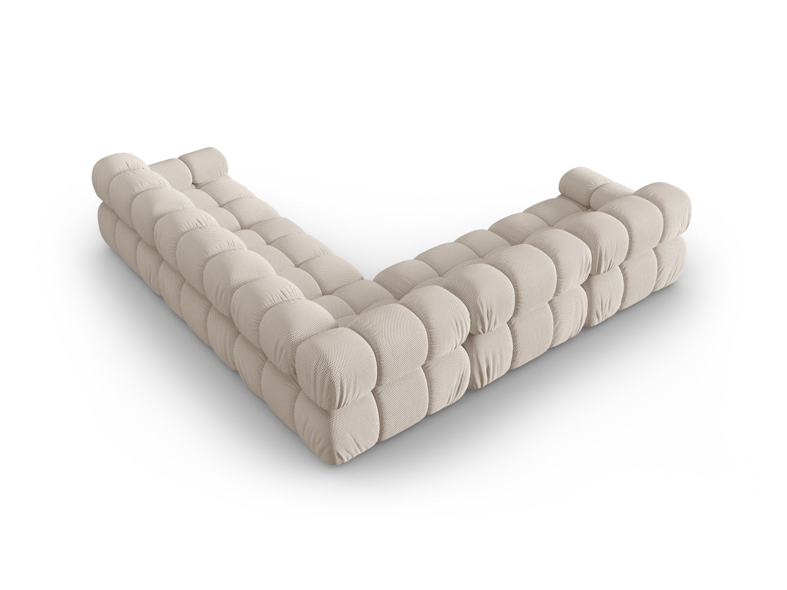 Modernes Bellis Ecksofa in sanftem Beige, großzügiger 5-Sitzer mit 282 cm, perfekt für komfortable und stilvolle Wohnzimmergestaltung.