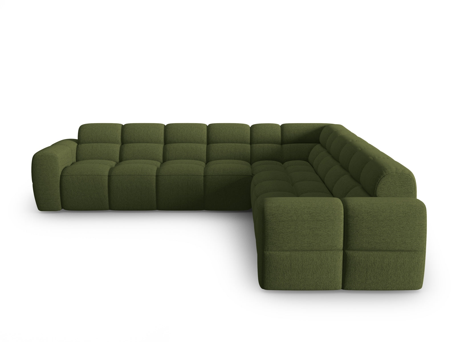 Lisa Symmetrical Ecksofa 5 Sitzer in Green Melange präsentiert im Onlineshop von KAQTU Design AG. Ecksofa ist von Micadoni