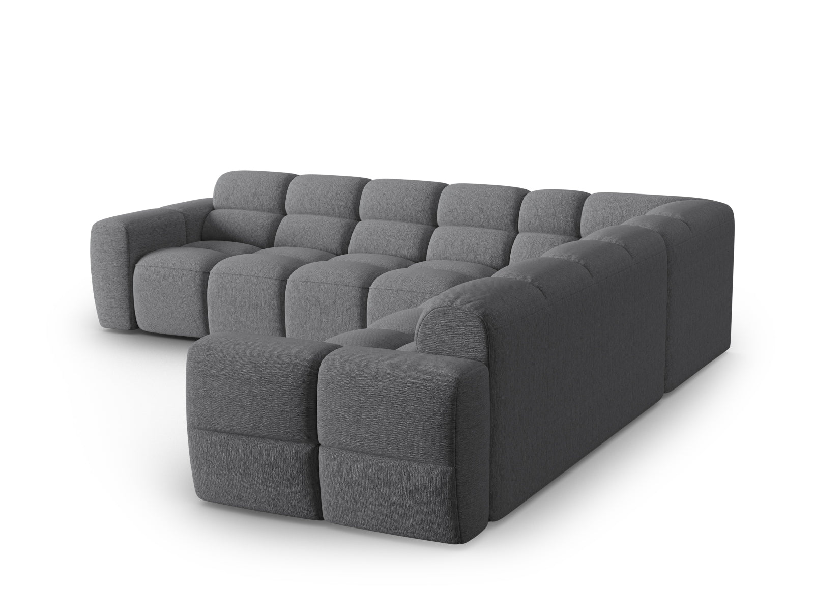 Lisa Symmetrical Ecksofa 5 Sitzer in Grey präsentiert im Onlineshop von KAQTU Design AG. Ecksofa ist von Micadoni