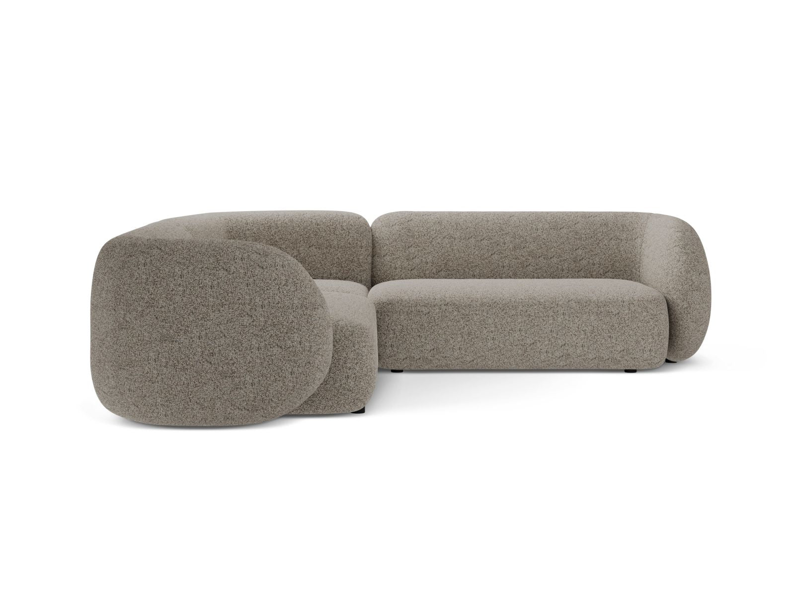 Beige Melange Ecksofa Kate von Micadoni, modular und symmetrisch, ideal für stilvolle Wohnräume, bequem und modern.