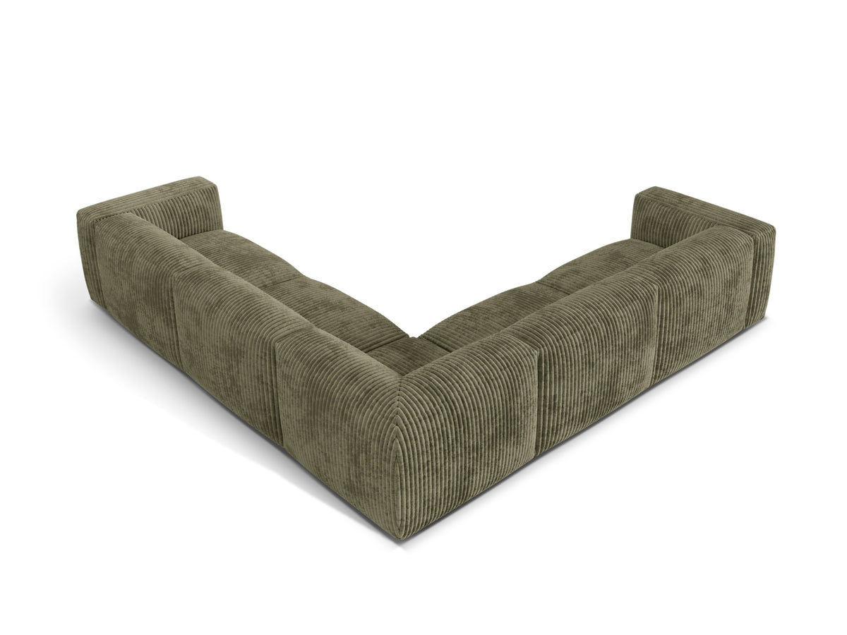 5-Sitzer Ecksofa modular symmetrisch Martina in Moss Green-Tilia präsentiert im Onlineshop von KAQTU Design AG. Ecksofa ist von Micadoni