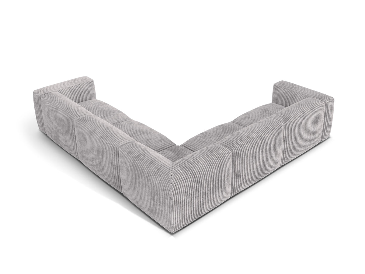 5-Sitzer Ecksofa modular symmetrisch Martina in Light Grey-Tilia präsentiert im Onlineshop von KAQTU Design AG. Ecksofa ist von Micadoni