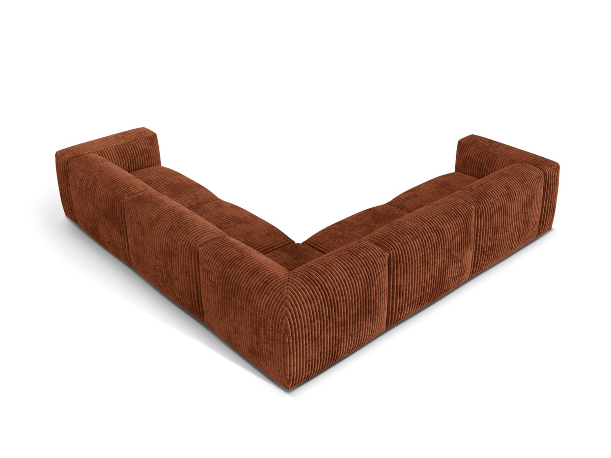 5-Sitzer Ecksofa modular symmetrisch Martina in Brick-Tilia präsentiert im Onlineshop von KAQTU Design AG. Ecksofa ist von Micadoni