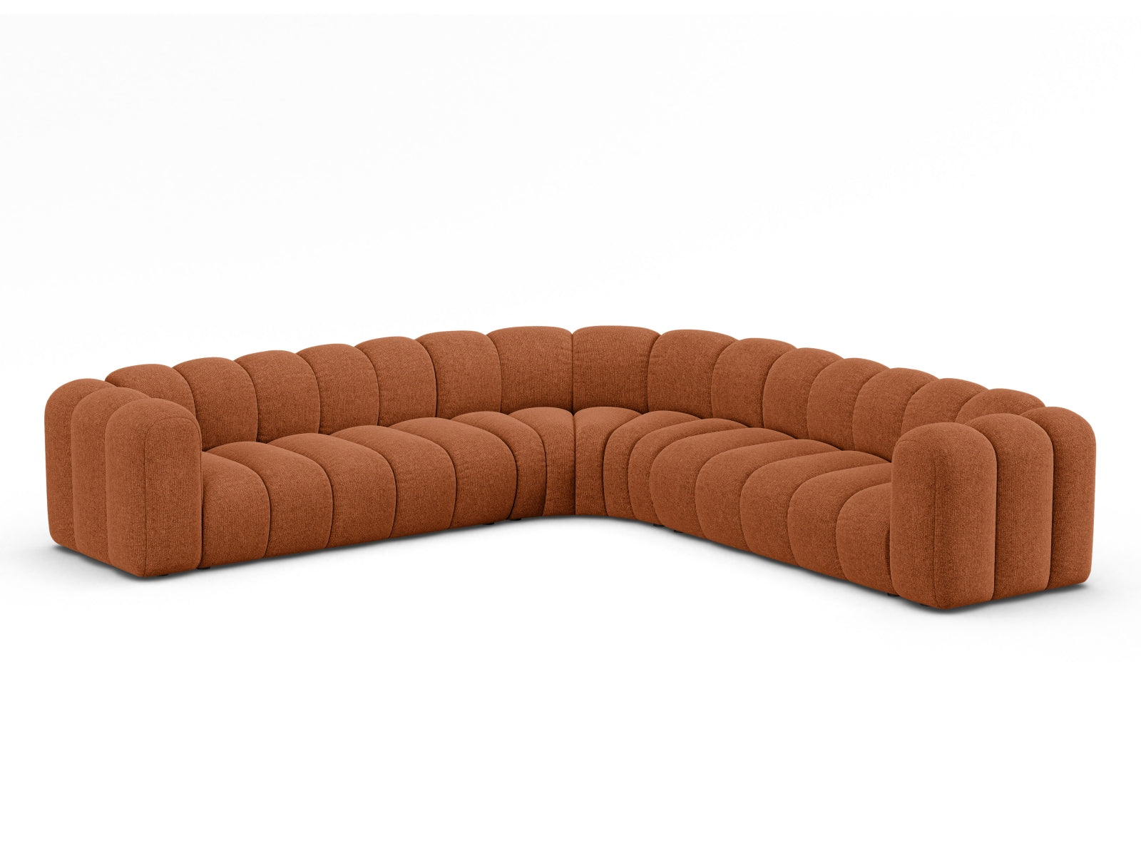 Elegantes Lupine Modular Ecksofa für 6 Personen in Brick-Eden, ideal für stilvolle Wohnräume, erhältlich bei KAQTU Design AG.