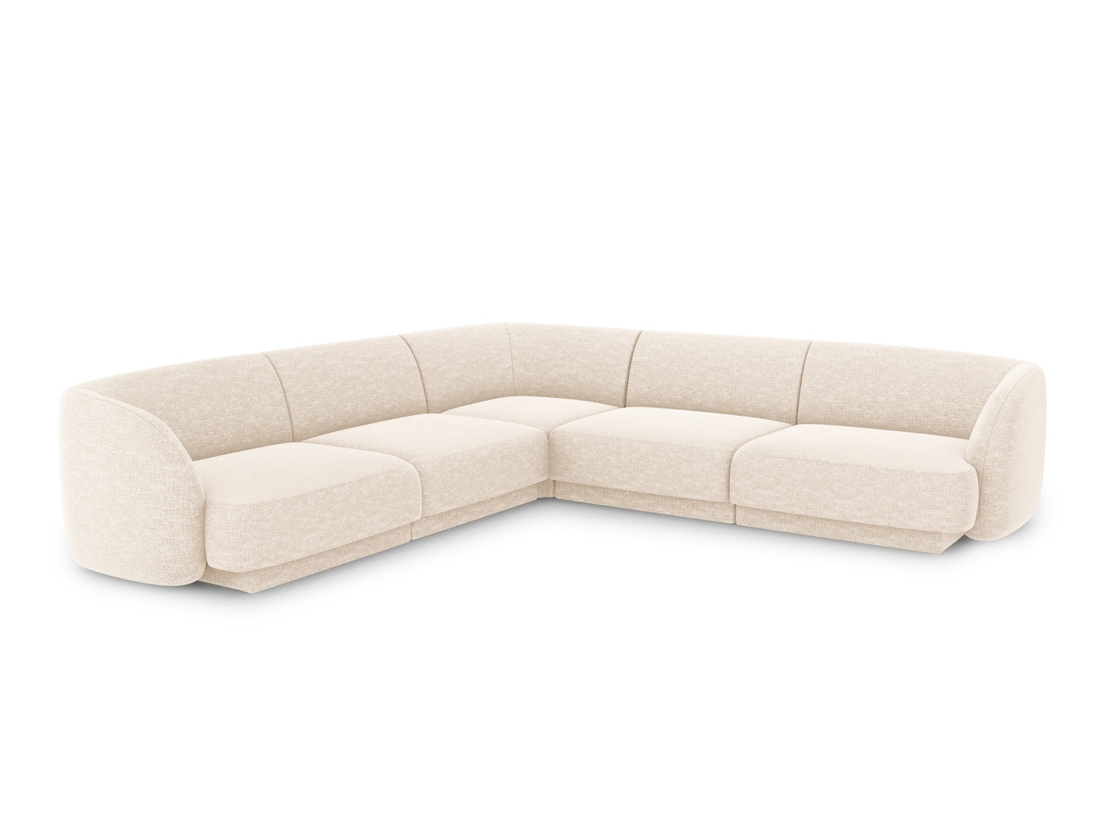 Miley Symmetrical Ecksofa 5 Sitzer in Ivory präsentiert im Onlineshop von KAQTU Design AG. Ecksofa ist von Micadoni