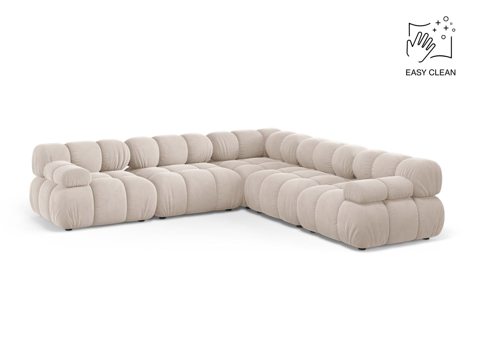 5-Sitzer Ecksofa Symmetric Bellis in Light Beige-Venus präsentiert im Onlineshop von KAQTU Design AG. Ecksofa ist von Micadoni