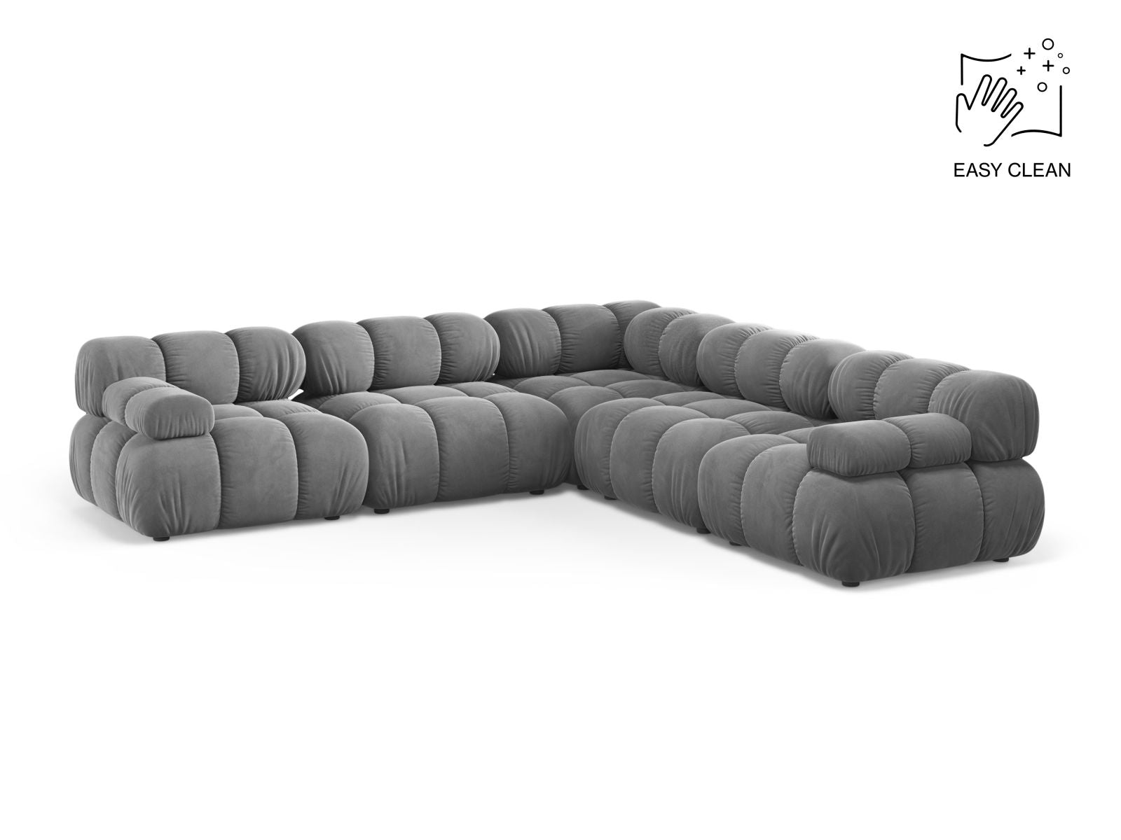 5-Sitzer Ecksofa Symmetric Bellis in Light Grey-Venus präsentiert im Onlineshop von KAQTU Design AG. Ecksofa ist von Micadoni