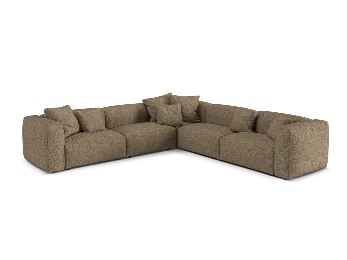 5-Sitzer Ecksofa modular symmetrisch Martina in Cappuccino-Monet präsentiert im Onlineshop von KAQTU Design AG. Ecksofa ist von Micadoni