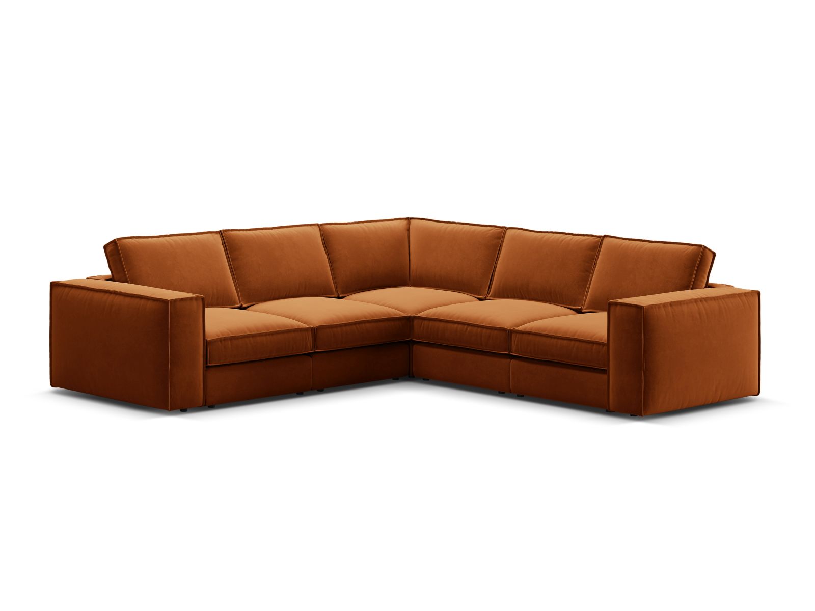 4-Sitzer Modular Ecksofa Symmetric Pola in Terracotta-Salvador präsentiert im Onlineshop von KAQTU Design AG. Ecksofa ist von Micadoni