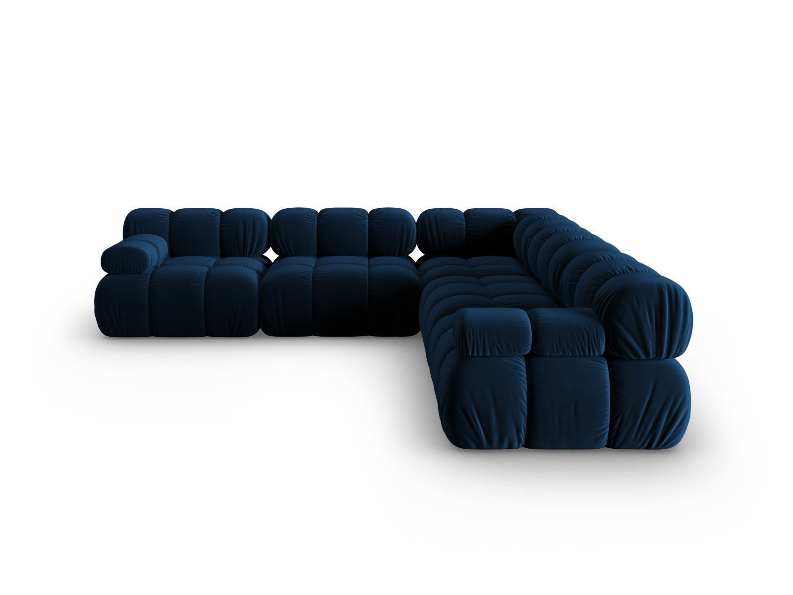 Bellis Velour Symmetrical Ecksofa 5 Sitzer 282cm in Royal Blue-Bluvel präsentiert im Onlineshop von KAQTU Design AG. Ecksofa ist von Micadoni
