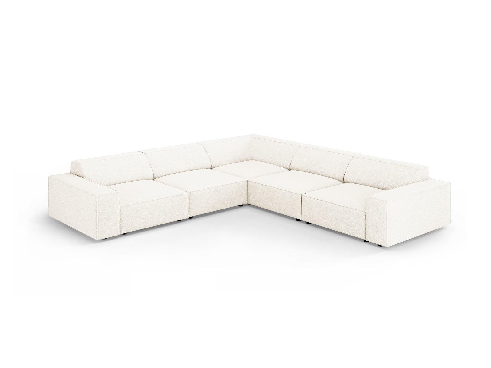 Jodie Modulares Symmetrical Ecksofa 6 Sitzer in Beige präsentiert im Onlineshop von KAQTU Design AG. Ecksofa ist von Micadoni